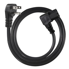 90 度电脑电源线扁平斜角 NEMA 5-15 插头至  C13 电脑 电源线