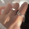 Tide, one size small design fashionable ring, trend of season, on index finger