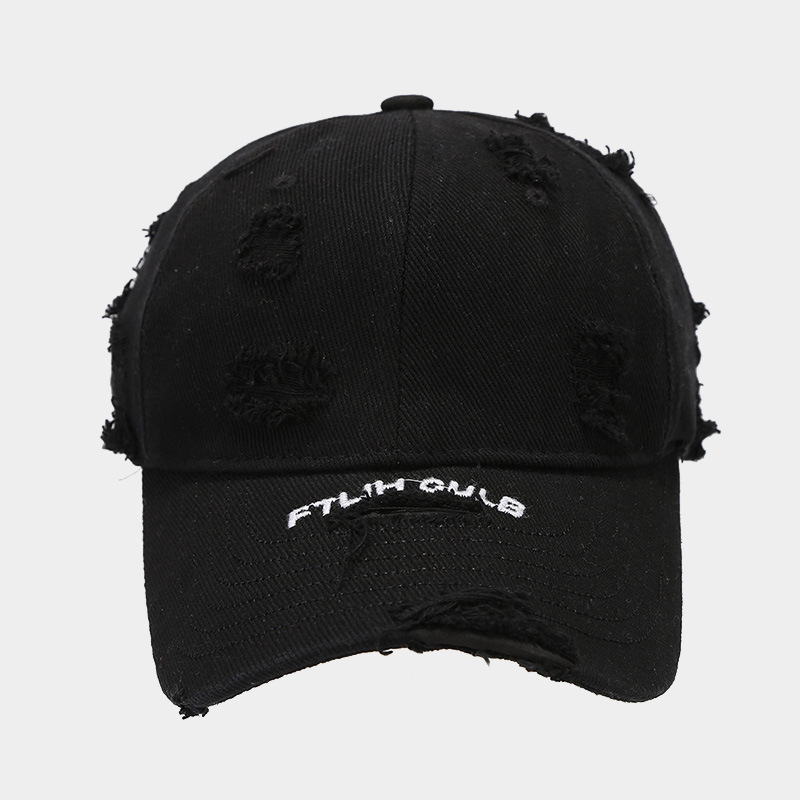 Sombrero de marca de moda coreana, sombrero de béisbol de letras, agujero de moda, sombrero de boca de pato transpirable, sombrero pequeño para hombre