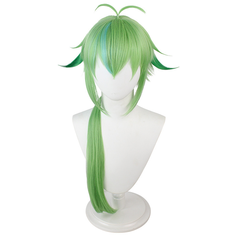 Dios original azúcar cos pelucca dulce inofensivo T color gradiente verde deformación inversa fácil de modelado juego cosplay cubierta de cabeza