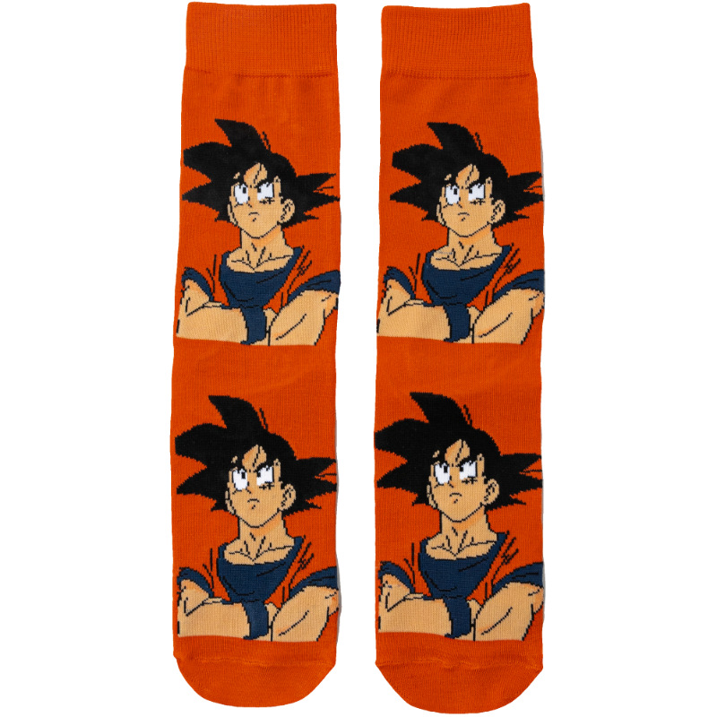 Four Seasons Anime Dragon Ball Calcetines de moda Calcetines para hombres Dragon Ball para hombres Fabricantes de algodón para mujeres Fabricante de Sun Wukong Calcetines de comercio exterior de tubo medio