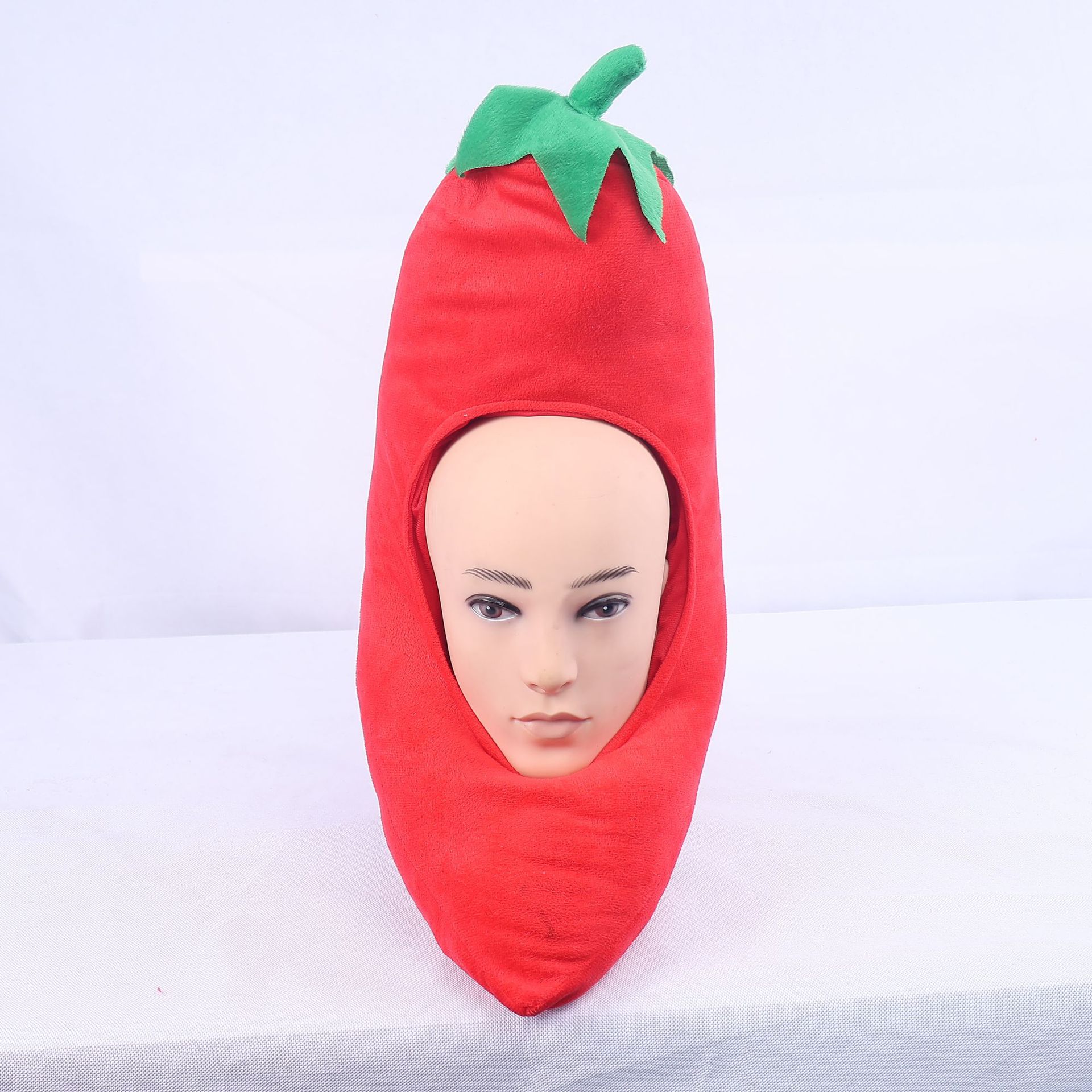 Ins estilo lindo y divertido sombrero de plátano sombrero de chile sombrero de fruta de peluche de cereza red rojo suministros de cámara personalizados