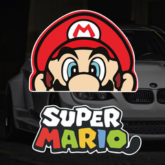 Super Mario Bros. Personalized Creative Game Cartoon Waterproof Car Sticker Electric Window Glass Decoration Sticker