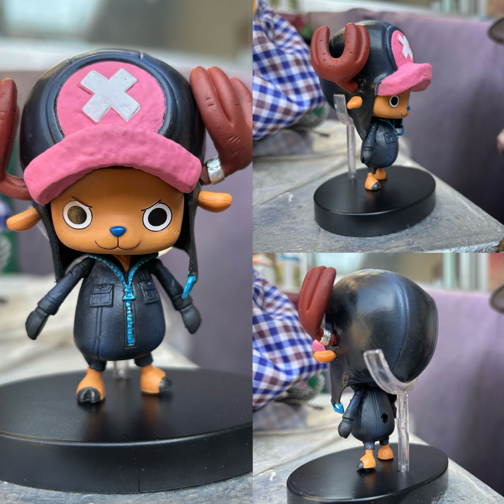 Uno de los piratas muñeca de oficina modelo de pastel decoración Q versión Luffy Sauron Ace Sanji Joba conjunto completo de anime