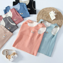 儿童无痕AB面背心秋冬保暖内穿贴片护肚男童宝宝女童打底内衣马甲