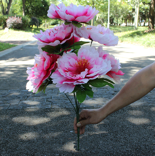 Simulation peony bouquet 7 heads of big peony 60 cm decorative…