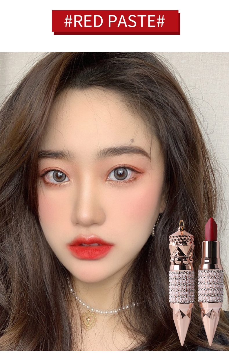 VIBELY Scepter three-color matte non-stick rim, carrot cubes color-changing lipstick, one three-color lipstick beauty makeup undefined