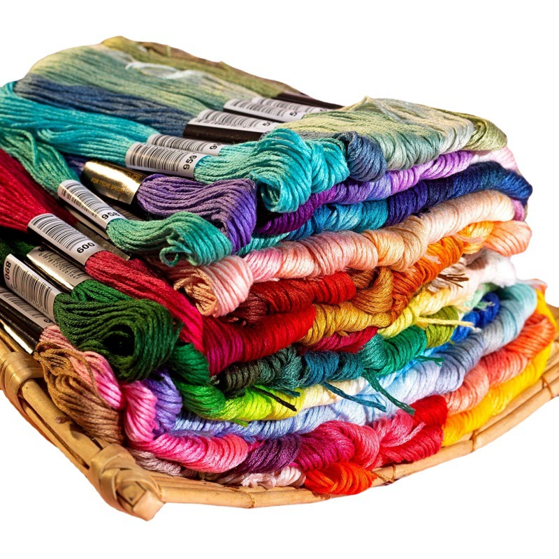 Нитки для вышивания крестиком 24/50/100/150/200, набор ниток для вышивания в коробке, 8m шт./упак., нитки для вышивания Лучжоу, аксессуары для рукоделия DIY