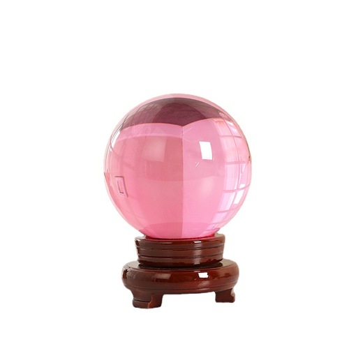 Wholesale price transparent crystal ball color ball yellow white crystal ball ornaments artificial feng shui transparent ball glass to attract wealth