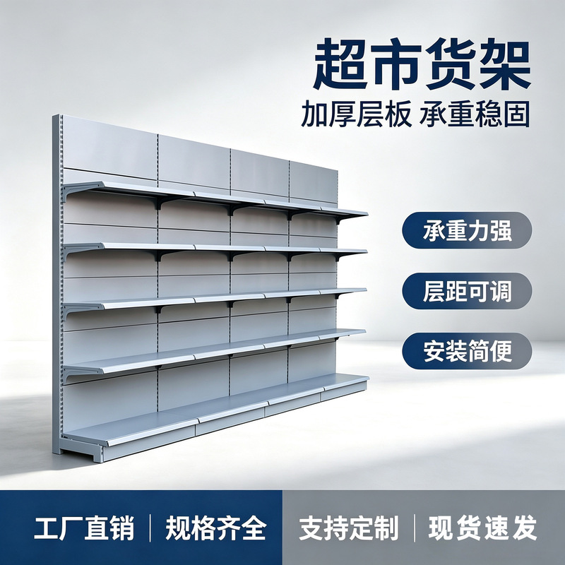 Supermarket shelves, convenience store display racks, shop counters, stationery stores, single and double-sided combination multi-layer storage racks wholesale Supermarket shelves, convenience store display racks, shop counters, stationery stores, single and double-sided combination multi-layer storage racks wholesale
