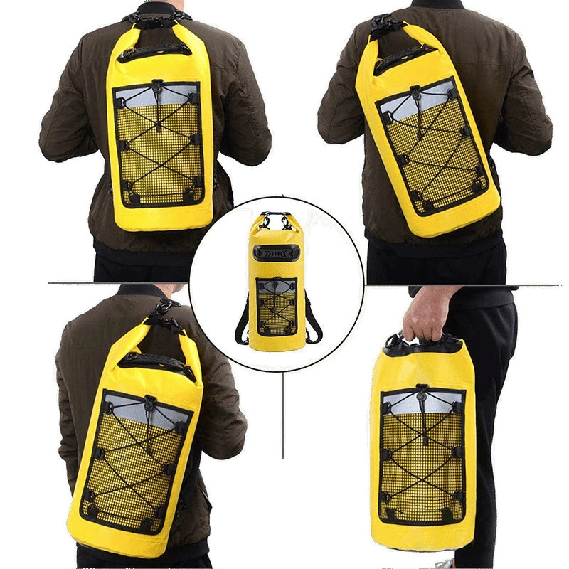 Waterproof capacious climbing backpack for camping for traveling wet and dry separation