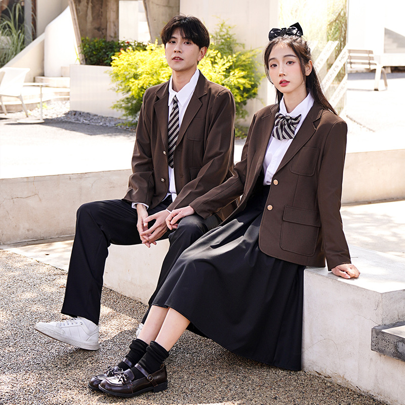 jk Uniform Summer College Style High School Student Uniform Suit Japanese Graduation Games Class Uniform Choral Performance Suit