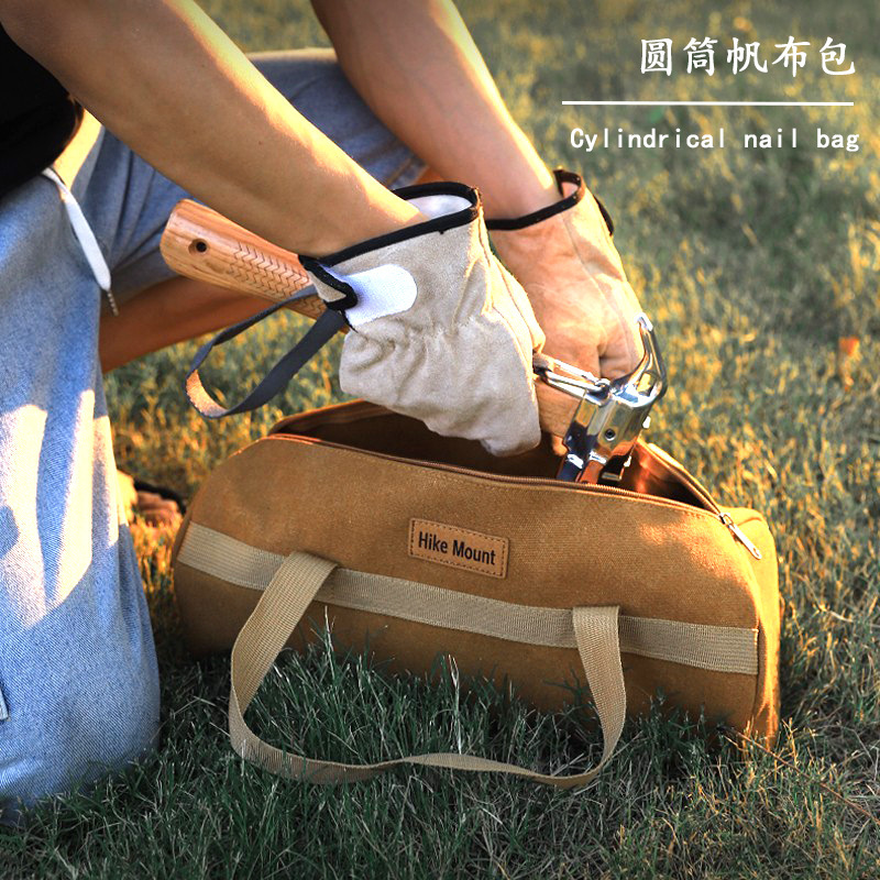 Outdoor Camping Tool Kit Cylinder Hand Nail Bag Portable Finishing Bag Hammer Tent Nail Wind Rope Storage Bag Outdoor Camping Tool Kit Cylinder Hand Nail Bag Portable Finishing Bag Hammer Tent Nail Wind Rope Storage Bag