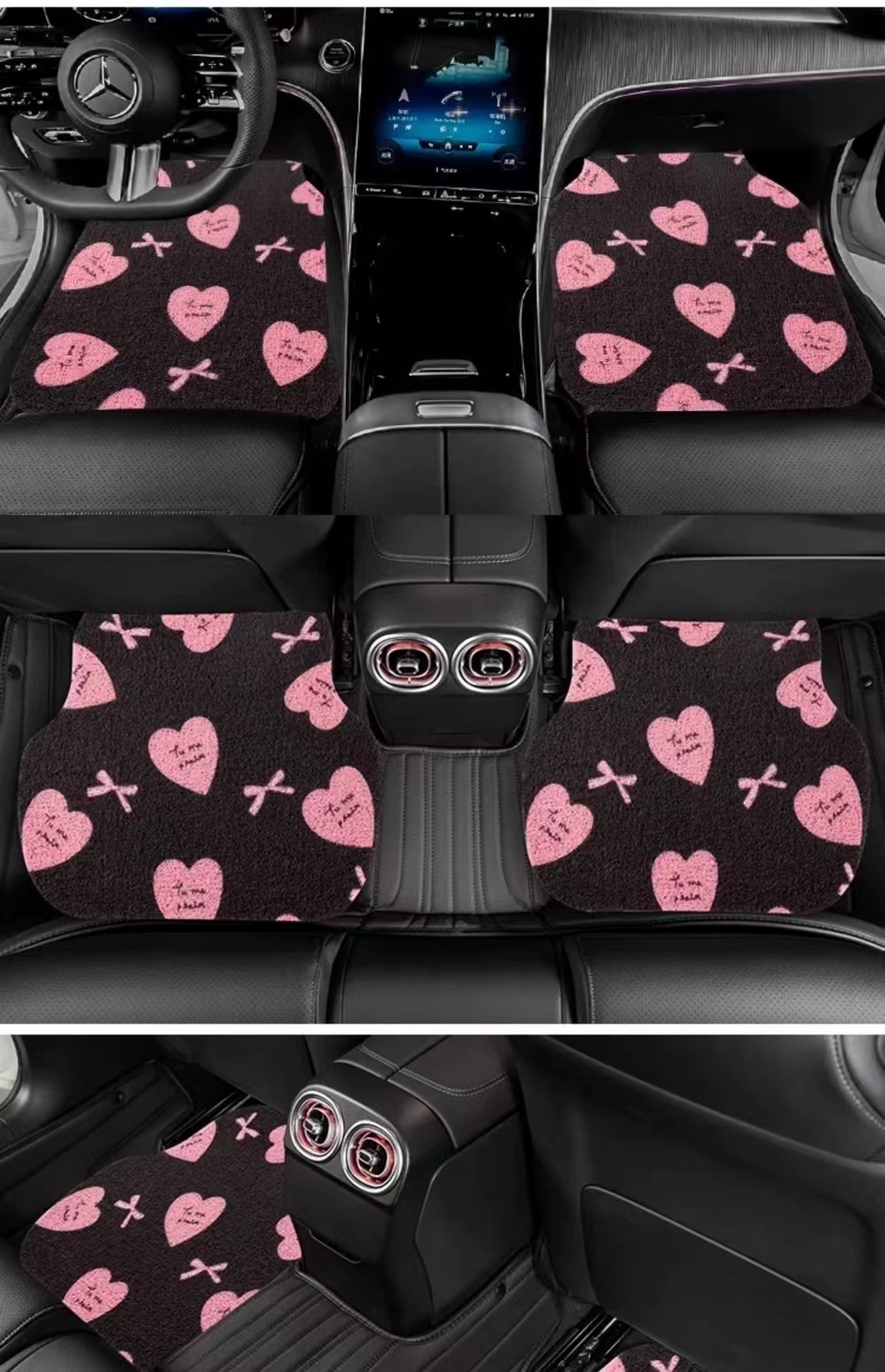 Car mat wire ring main driving cartoon anti-dirty anti-skid full set of all-car four-season universal foot mat wholesale