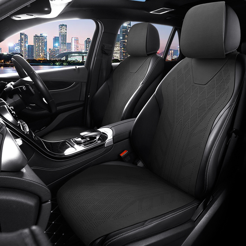 Seat cushion, seat cover — Universal Breathable Seat Cover - all-black-main-and-passenger-seat