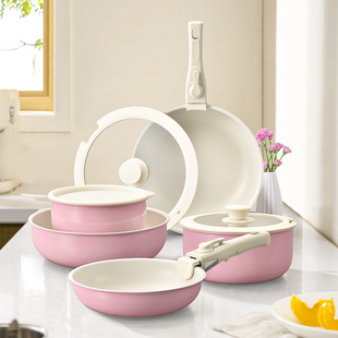 Cross-border pot detachable handle pot household pot suit non-stick pan full set wok soup pot frying pan