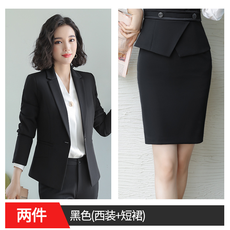 スーツの女性と春秋の職業ファッションの気質のホワイトカラーの正装のスーツの女性のスーツのホテルの作業服の小さい子供