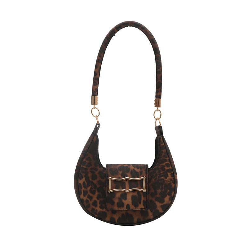 Moda impresión de leopardo bolso de brazo 2024 nuevo nicho de diseño bolso de mano personalidad de moda moda bolso de hombro de mujer