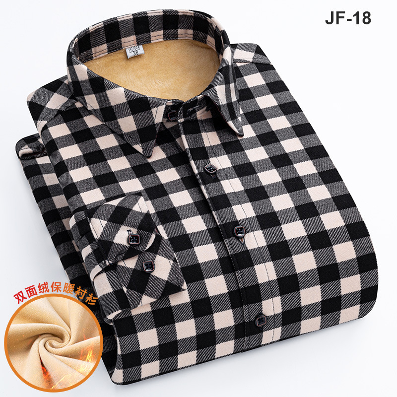 Winter Women's Black and White Plaid Double-Sided Fleece Warm Shirt, Business Casual, Fleece-Lined, Thickened, Cold-Resistant Base Shirt Winter Women's Black and White Plaid Double-Sided Fleece Warm Shirt, Business Casual, Fleece-Lined, Thickened, Cold-Resistant Base Shirt
