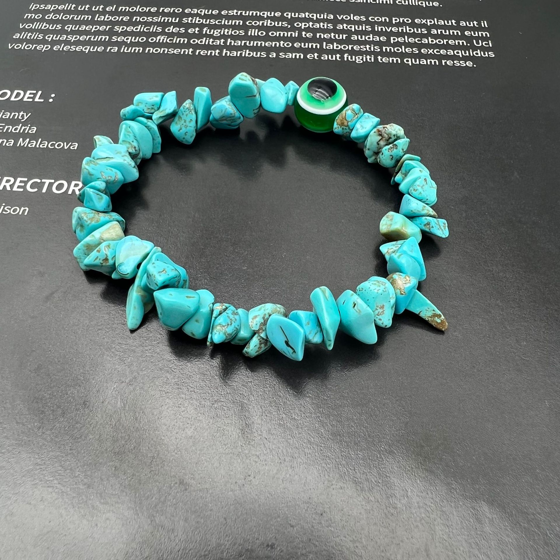 Fashion Devilu0027S Eye gravel Beaded Bracelets 1 Piece