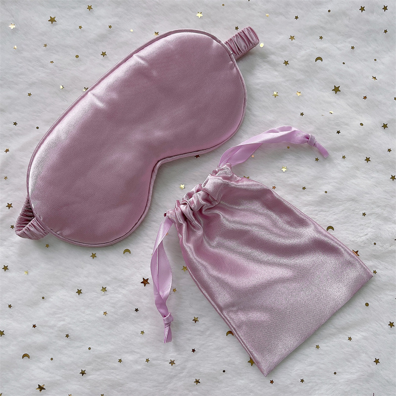 En stock máscara de ojo de seda artificial lazo bolsa nudo regalo de boda traje de seda sueño sombreado máscara de ojo
