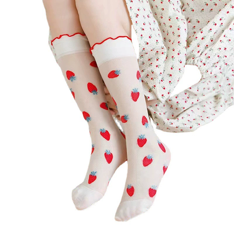 Summer thin glass cute tights, mid-length