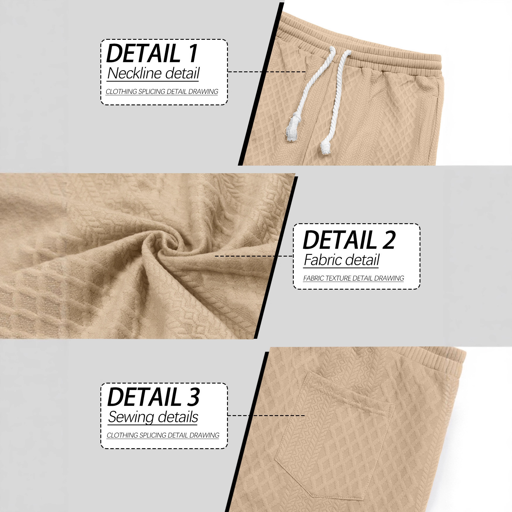 Nuevo hombre transfronterizo de Europa y Estados Unidos adecuado para el otoño y el invierno viajar Amazonas usar pantalones de waffle pantalones deportivos casuales