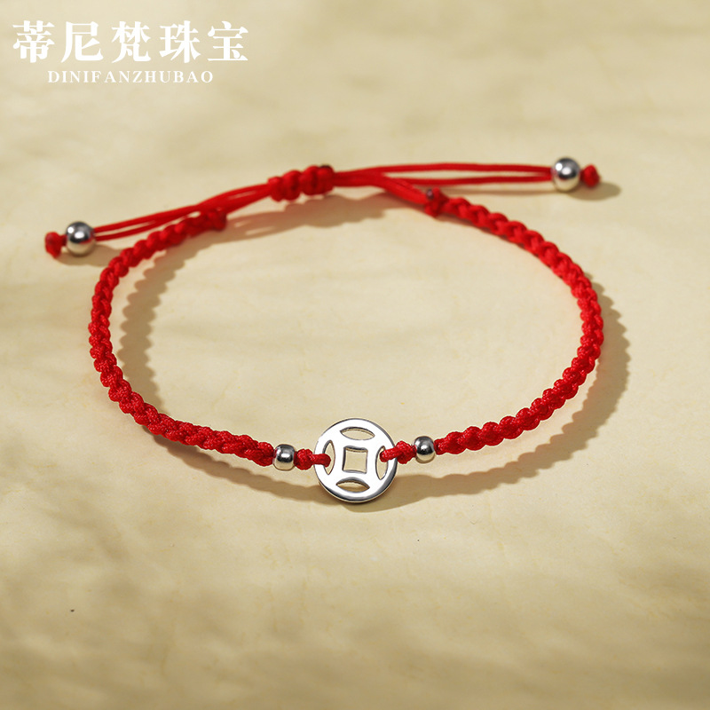 Pulsera de accesorios de moda fresca transfronteriza estilo japonés y coreano accesorios afortunados pulsera mujer s925 plata Pulsera de cuerda roja