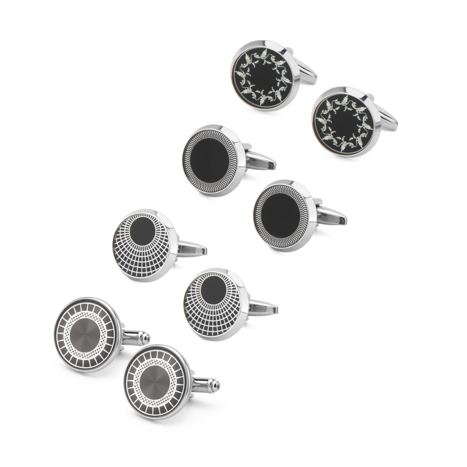 Dali Round New Copper Cufflinks Patch Cuffs Fashionable Stylish Men's High-End Suit Shirt Accessories Cross-Border