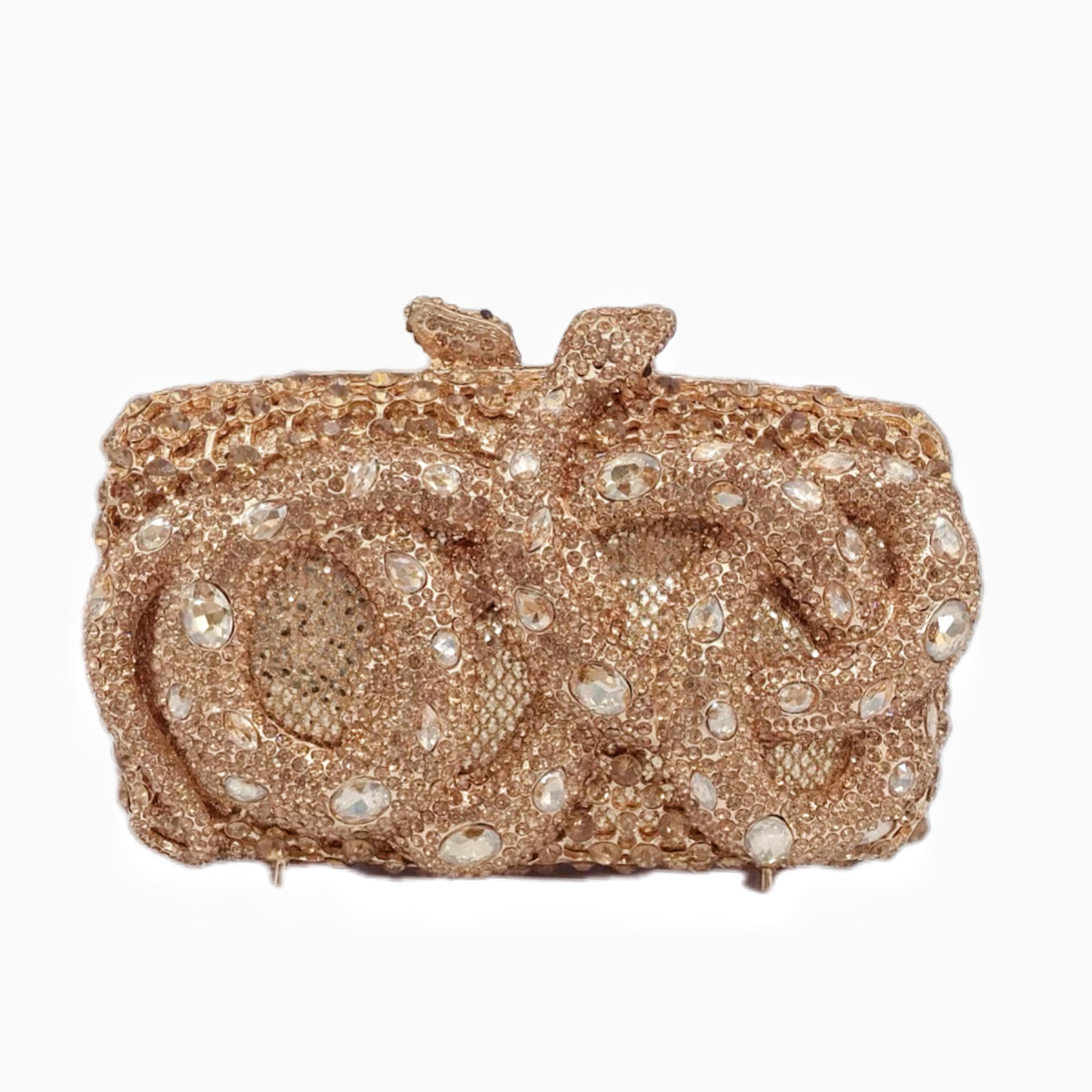 Snake rhinestone clutch python diamond banquete bolsa de mano bolsa de mujer vestido bolsa de fiesta aleación
