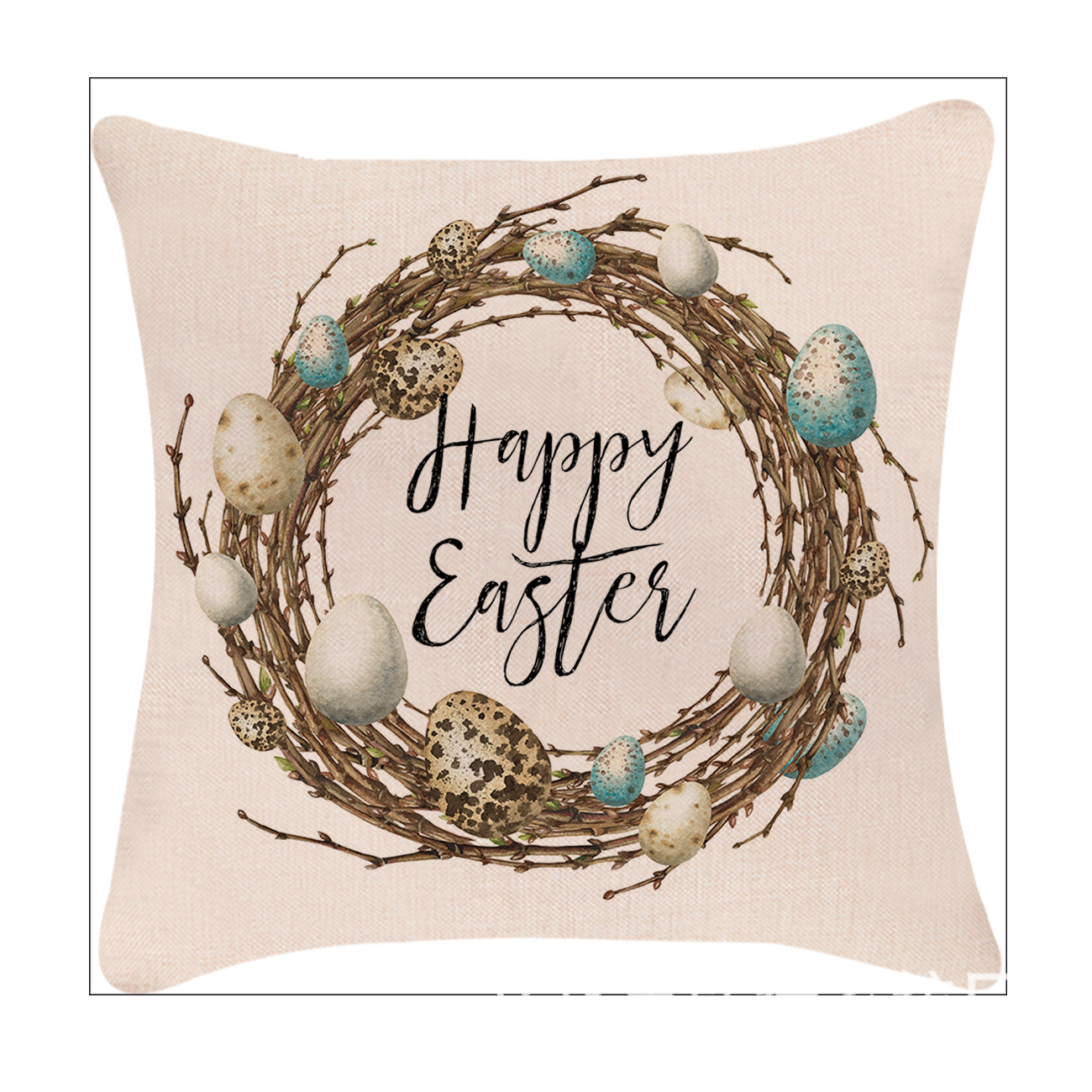 Easter Simple Style Rabbit Letter Linen Pillow Cases Couch & Sofa Decor display picture 44
