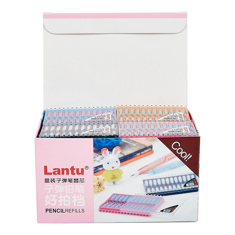 LT11-24 sin plomo relleno de plomo pluma de bala Escritura de plomo escritura suave constantemente 24 núcleos de lápiz en caja