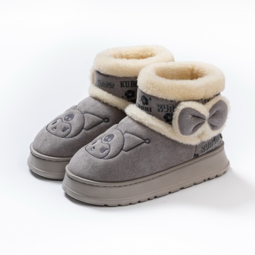 Three Bearies Cotton Slippers Parent-Child Edition Cotton Shoes KT Snow Warm Leisure Hello Kitty Women and Children Indoor and Outdoor
