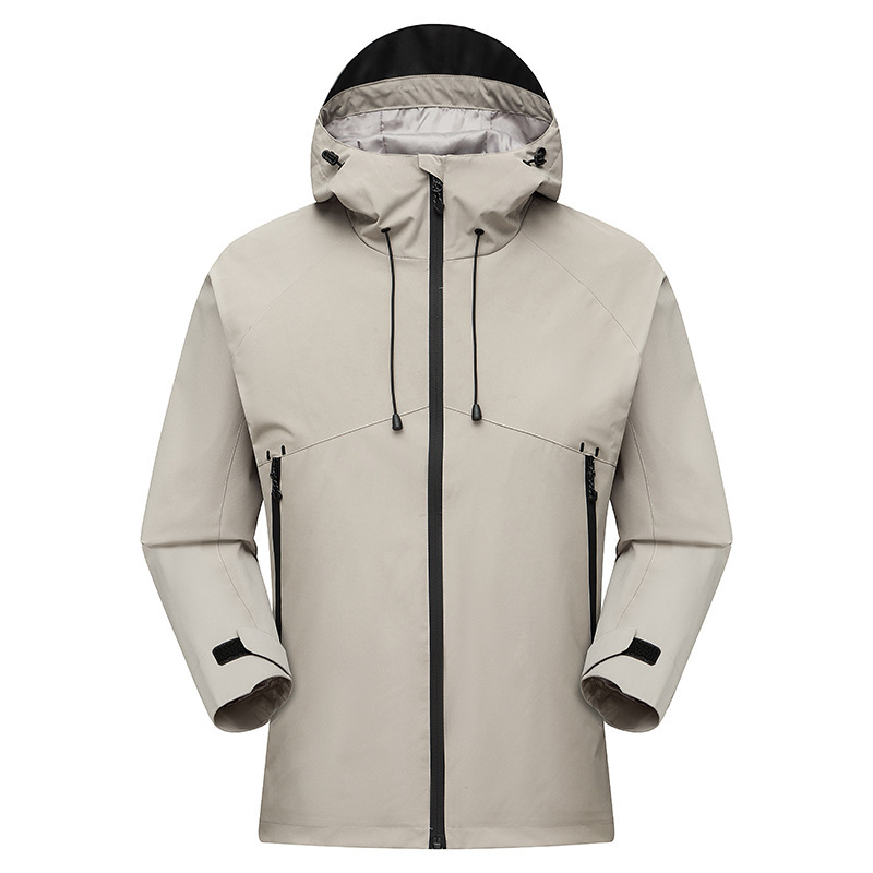 Outdoor Single Layer Rush Clothes Men's and Women's Dopamine Color Mountaineering Suit Waterproof Jacket Couple's Hooded Jacket Rush Clothes