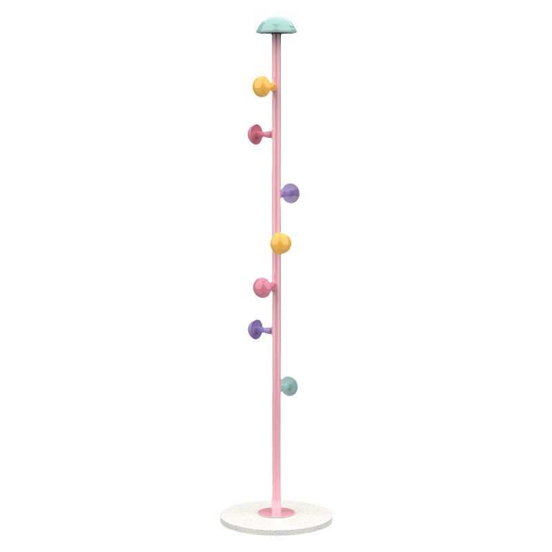 Percha de ropa de estilo japonés con forma de seta de hierro, estante de almacenamiento de percha de ropa móvil vertical para dormitorio, montaje moderno y sencillo