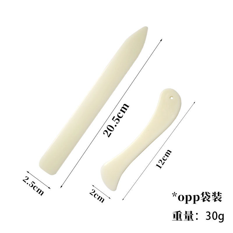 乳白色模造牛骨整形骨整形トリミングツール圧着エッジシール DIY レザーツール骨色折り紙ナイフ|undefined