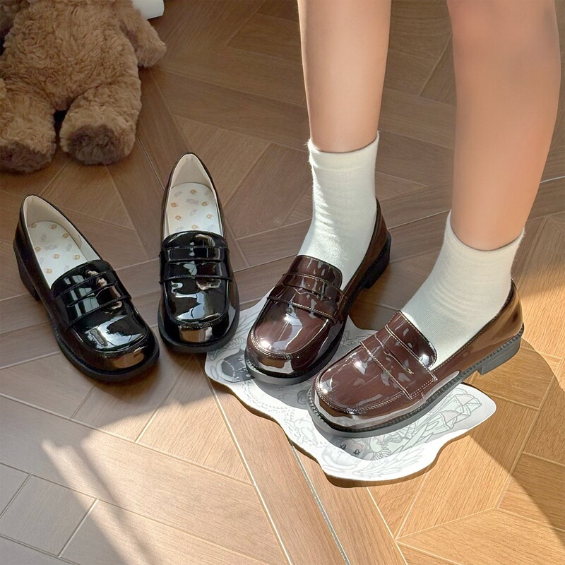 In Stock【Uniform Shoes】Mengmengtu Original Jk Academy Style Daily Versatile Cute Low Heel Student Shoes for Women