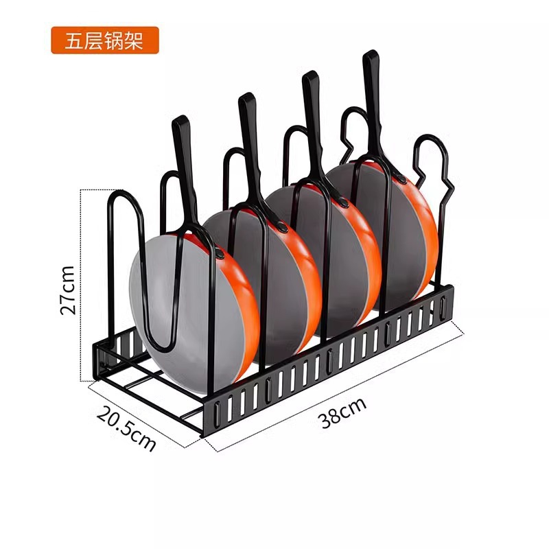 Estante de ollas transfronterizo de Amazon Estante de múltiples capas Estante de tapa de olla de cocina Estante de almacenamiento de olla ajustable Estante de encimera
