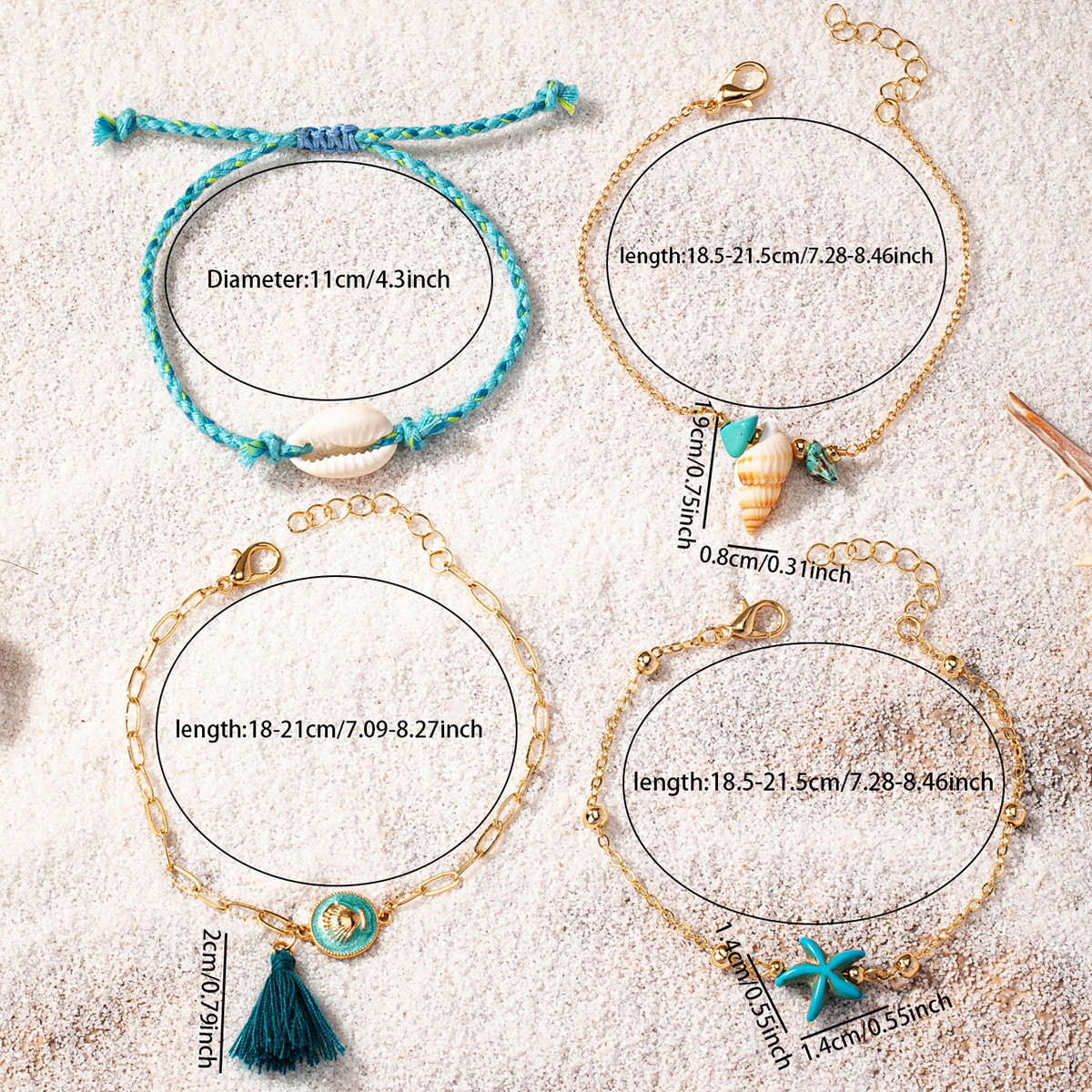 10g Weight Lobster Trigger Clasp Closure Clasp Closure Type Alloy, stone Pendant Material Personality Beach Geometric Tassel Conch Alloy Micro Super Whisper Thin Chain Woven Chain Lobster Trigger Clasp Closure Chain & Link Bracelets Wholesale