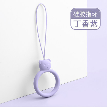 シリカゲルのリングのひもの熊の液体の短いuディスクのひものかわいい指のリングのペンダントの液体の携帯電話のひも|undefined