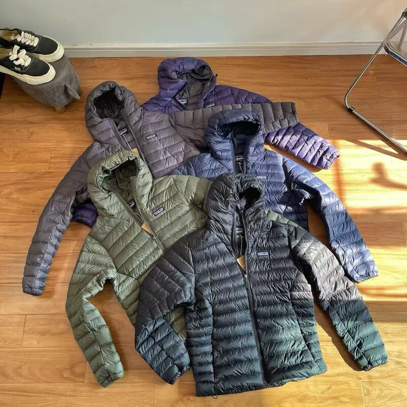 Pat Outdoor Insulated Lightweight Thin Warm Packable Hooded Windproof Ribbed down Jacket for Men and Women Trendy Pat Outdoor Insulated Lightweight Thin Warm Packable Hooded Windproof Ribbed down Jacket for Men and Women Trendy