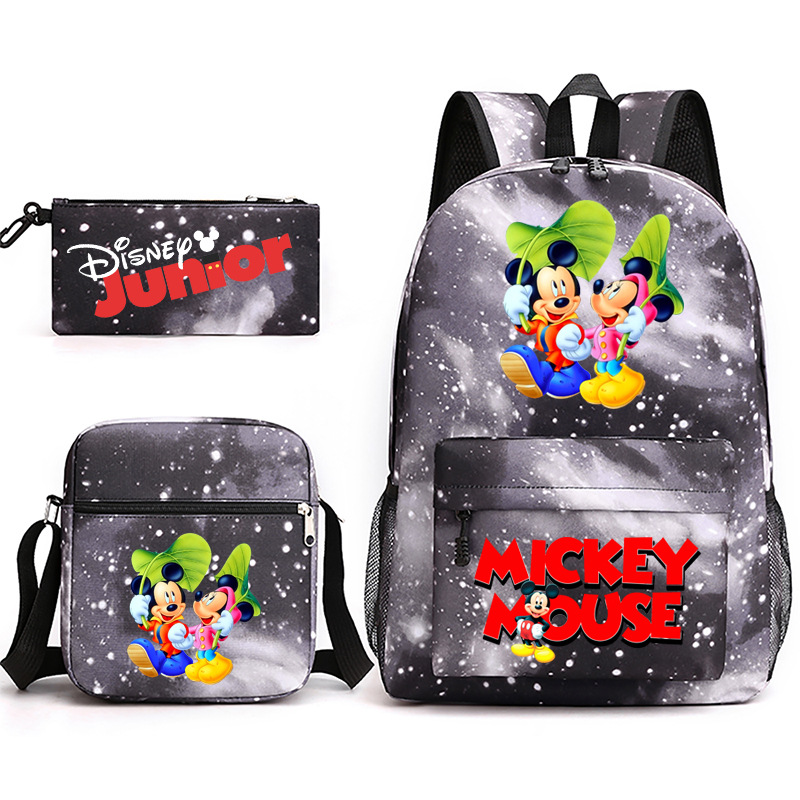 3-pieza portátil traje para niñas estudiantes universitarios niños mochila de lona Mickey/ratón 2022