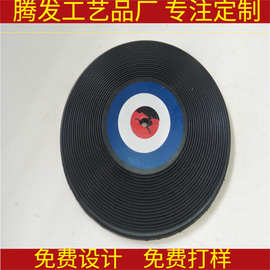 黑胶唱片防滑杯垫33333333图片个性制定透水锅垫隔热奶茶店公司