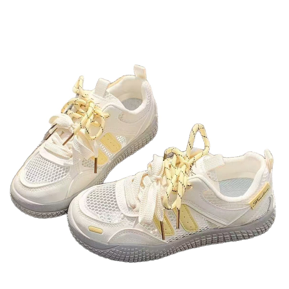 2026 primavera y verano nuevo estilo coreano suela gruesa aumentó zapatos deportivos casuales de mujer malla transpirable de moda versátil zapatos individuales
