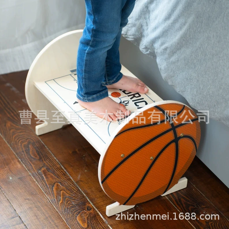 Деревянный стул для ног Креативный детский стул для мытья