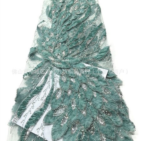 Nueva industria pesada tridimensional tela de encaje moda lindos cosplay flores de hadas vestido tela image 5
