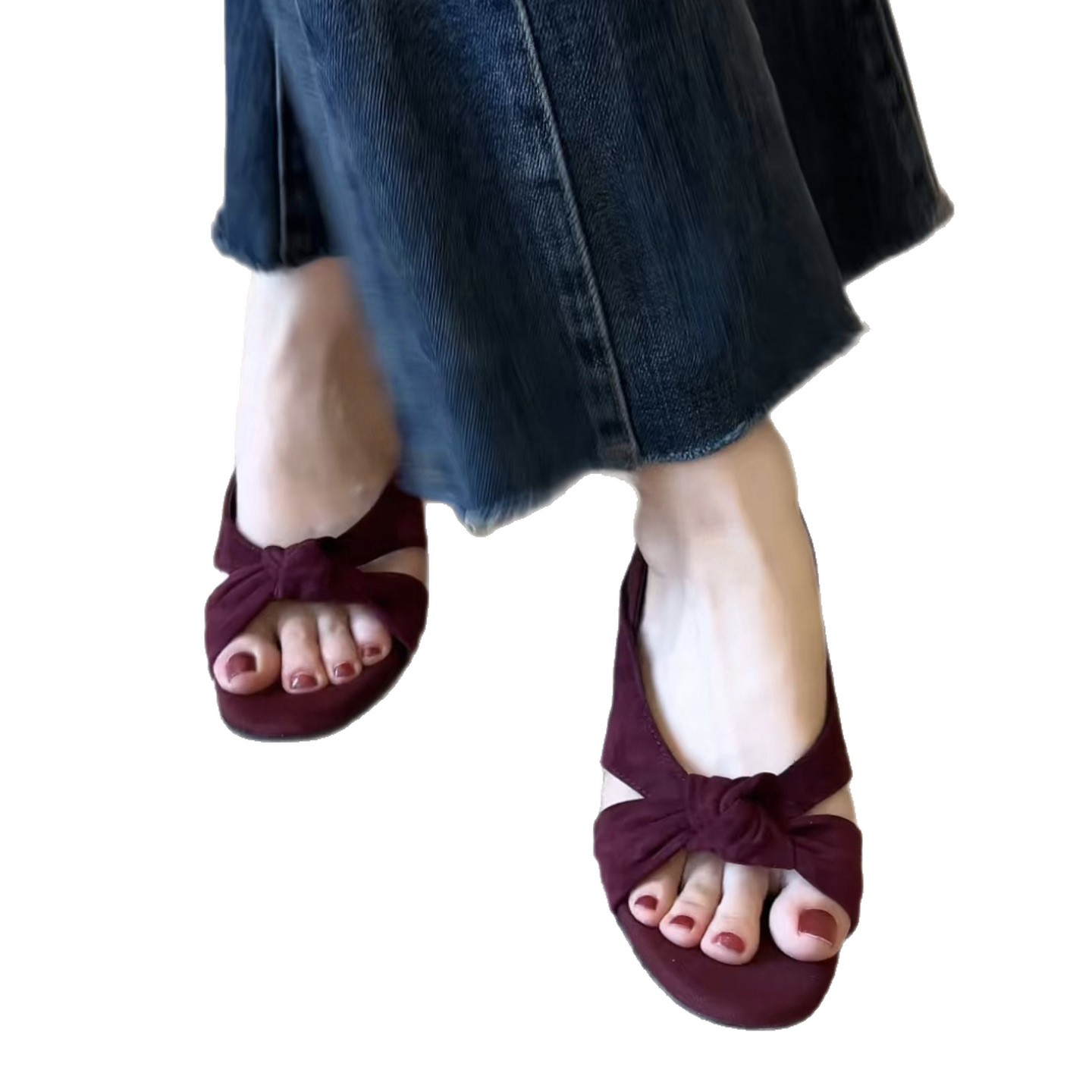 Sandal cao gót nữ hở mũi quai chéo buộc dây, gót 3.5 cm — đen