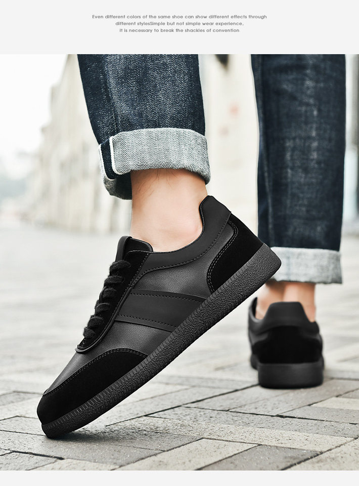 Giày sneaker nam cổ thấp đế bằng thoáng khí kiểu mới — 9157 màu đen, 9157 trắng xanh lá chi tiết 19
