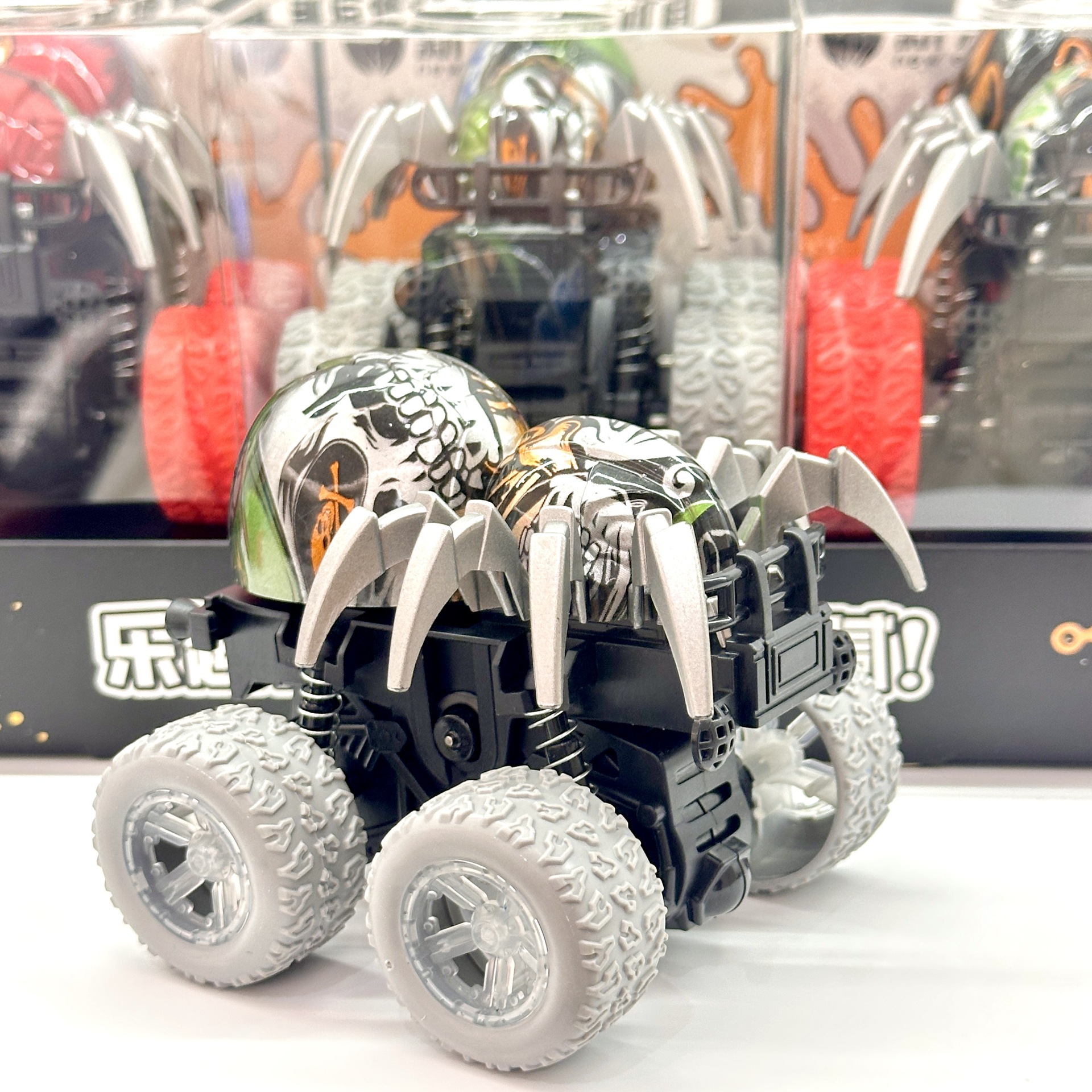 Seleccionado cuatro tracción araña inercia coche animal escalada juguetes volcado coche infantil puzzle simulación regalos de vacaciones