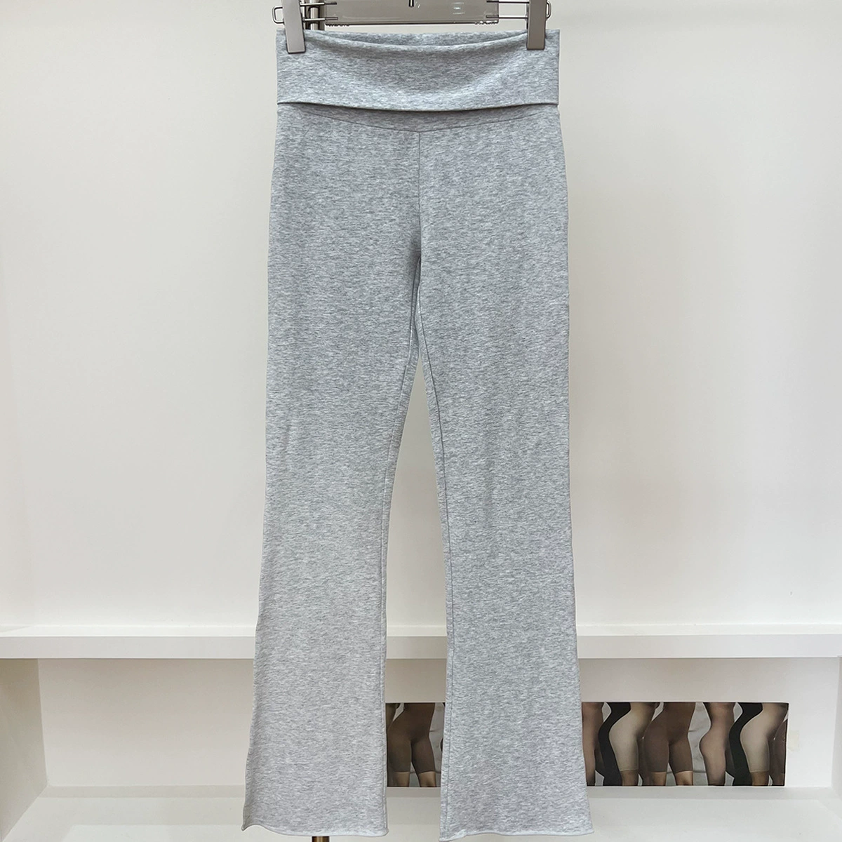 Туника в одном стиле Skims Cotton Jersey 여성 высокий пояс casual брюки slim hot girl folded waist bootcut pants